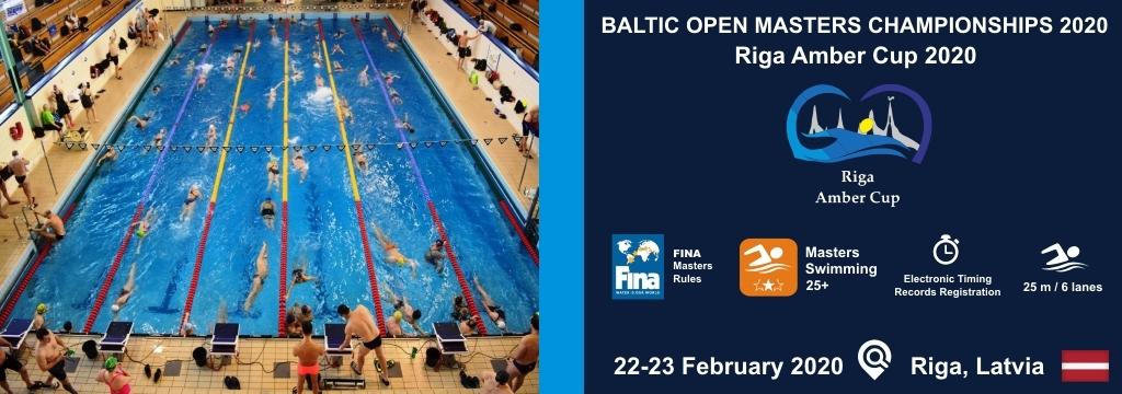 Riga Amber Cup 2020, www.swim.by, Baltic Masters Swimming Championships 2020